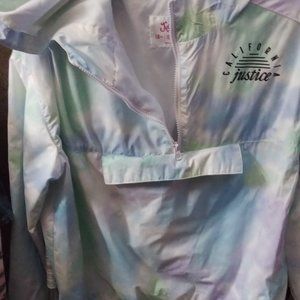 Tie-dyed windbreaker.  Euc